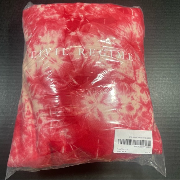 BNIB CIVIL REGIME SAND DAHLIA TIE DYE HOODIE MEDIUM MENS UNISEX PRICE FIRM - Picture 7 of 16